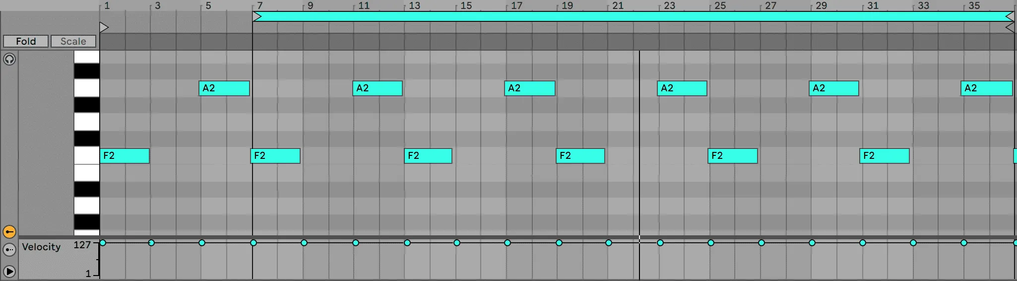 Ableton Piano Roll